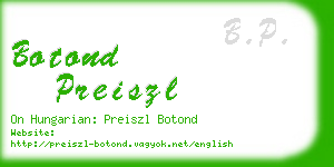 botond preiszl business card